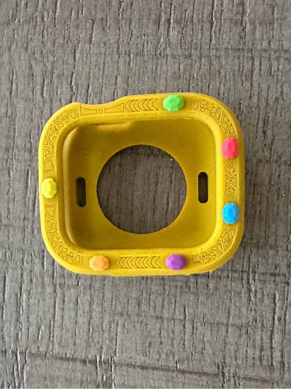 Yellow Marvel Infiniti Stone Apple Watch Cover